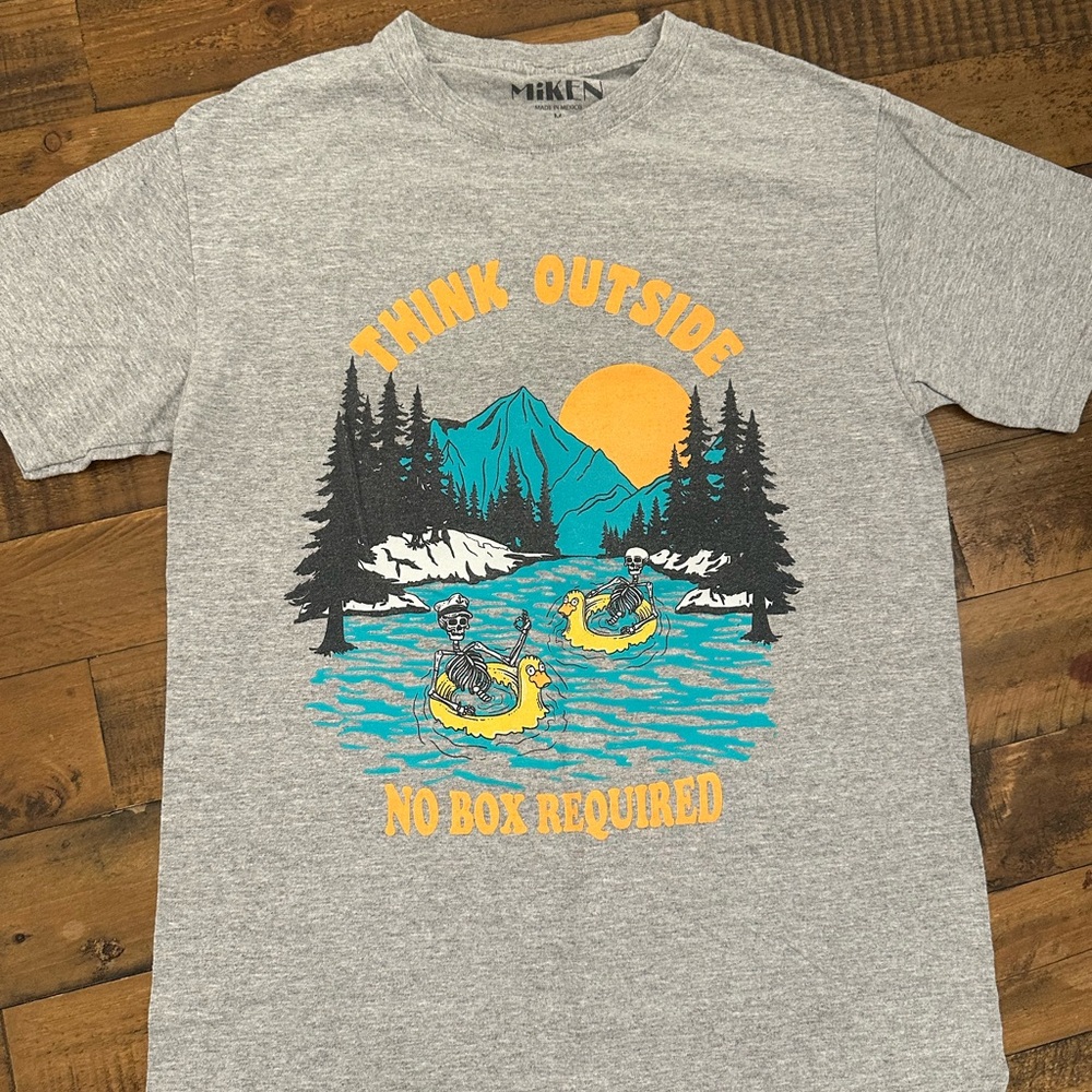 Miken Gray Short Sleeve Adventure Tee Kids Medium